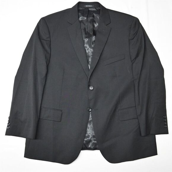 Pronto Uomo 46S Black Superfine 100% Wool Mens Blazer Sport Coat Jacket